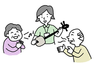 三味線会のイラスト