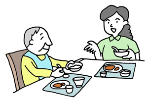 夕食のイラスト